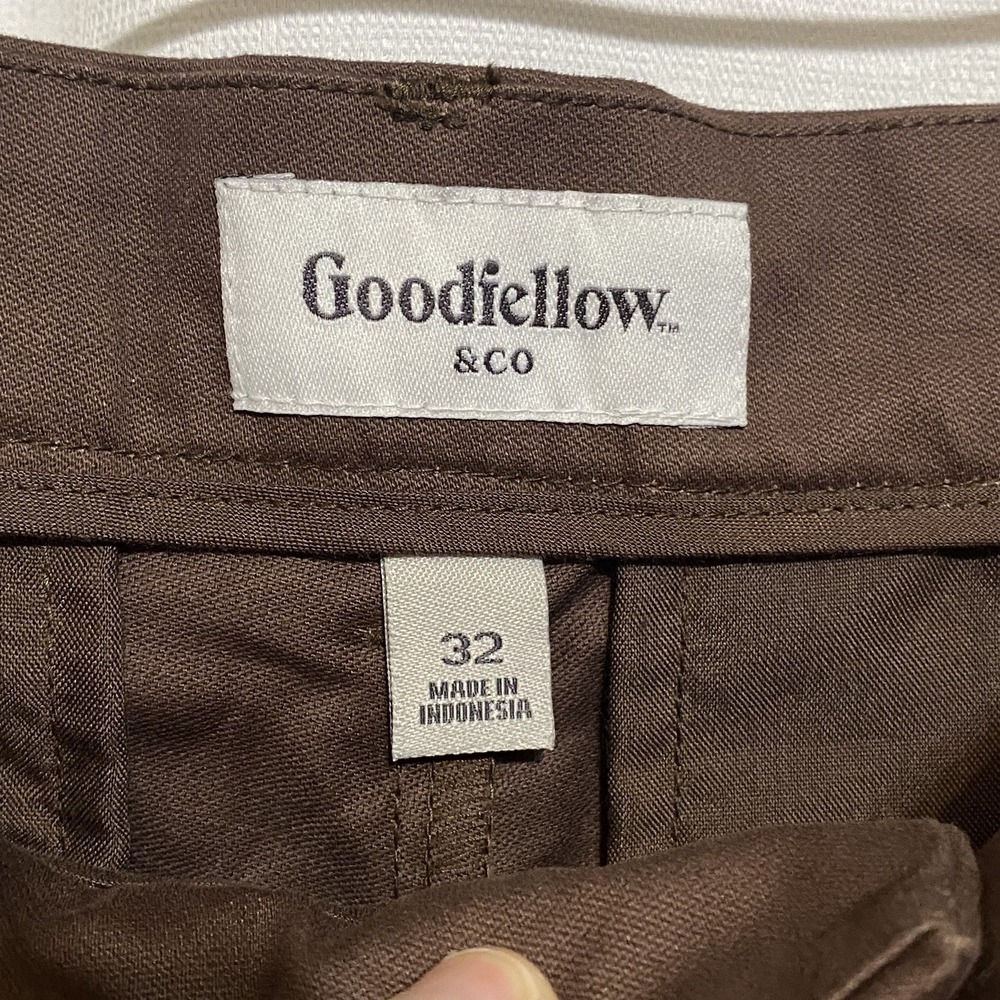 NWT Goodfellow & Co Pleated Chino Shorts Brown Size 32 Men's 7" Inseam - Picture 3 of 6